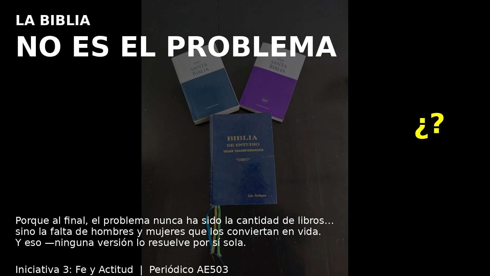 LA BIBLIA NO ES EL PROBLEMA