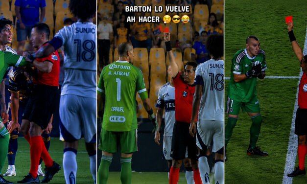 Iván Barton no dudó: expulsó a dos figuras de Tigres y un empujón podría costarle caro a Nahuel Guzmán